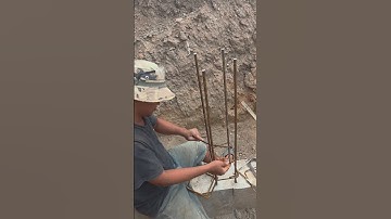 Tied install rebar column #shortsfeed #shorts #construction
