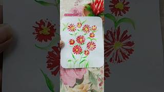 easiest flower painting with straw🥤🌼 #art #painting #youtubeshorts #drawing #flower #diy #shorts