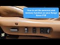 How to set the personal seat memory on your Range Rover P38