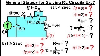 Electrical Engineering: Ch 8: RC & RL Circuits (46 of 65) General Strategy Solving RL Circuits Ex.7