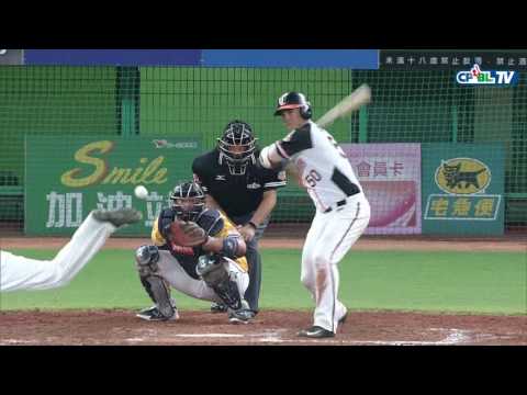 07/14 兄弟 vs 統一 七局下，買嘉儀擊出兩分砲，統一八比四領先