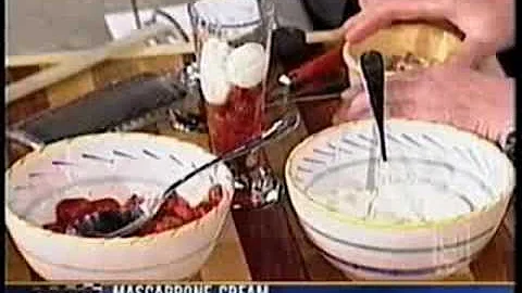 Susan Nye makes strawberries and cream - bon apptit!