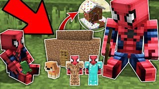 ÖRÜMCEK ADAM VS KÜÇÜK FAKİR EVİ - Minecraft