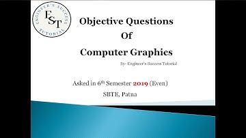 Computer Graphics 2019 solution | Engineers Success Tutorial | Diploma questions