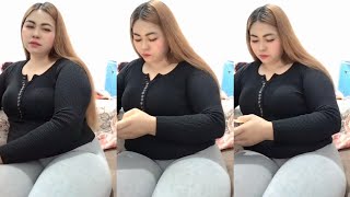 Bunda Cantik Bohay Manis Alami Live Pagi Duduk Santai