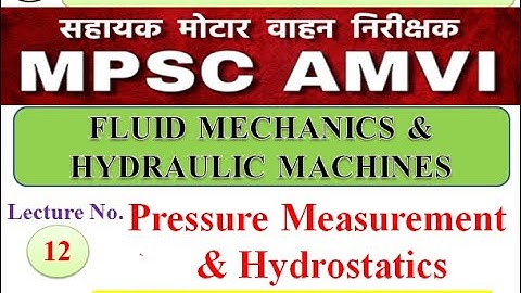 #AMVI#RTO#MAINS FLUID MECHANICS-- Hydrostatic force on Inclinedplane