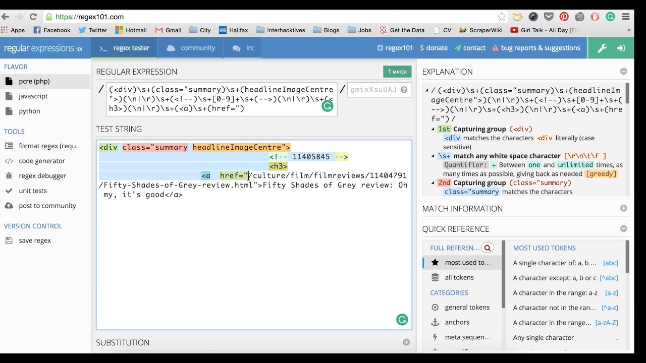 Regex groups