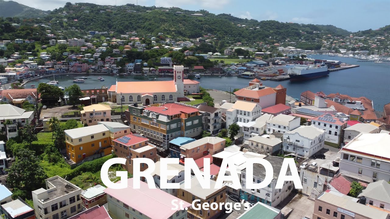Aerial tour of St. the Capital of Grenada YouTube