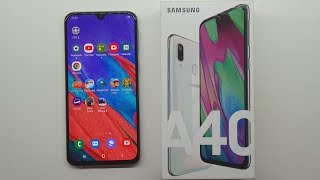 Samsung Galaxy A40 - UNBOXING & FIRST START!!! (web,youtube,game)