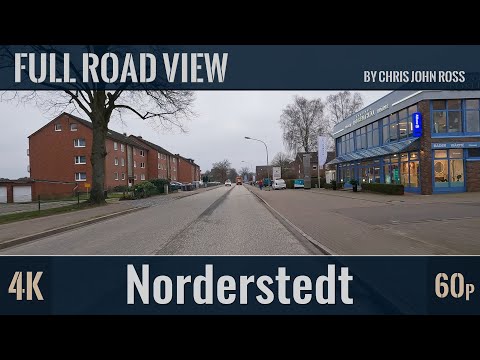 Norderstedt, Germany: Stadtfahrt Mitte-Nord - City Tour Center-North - 4K (2160p/60p)