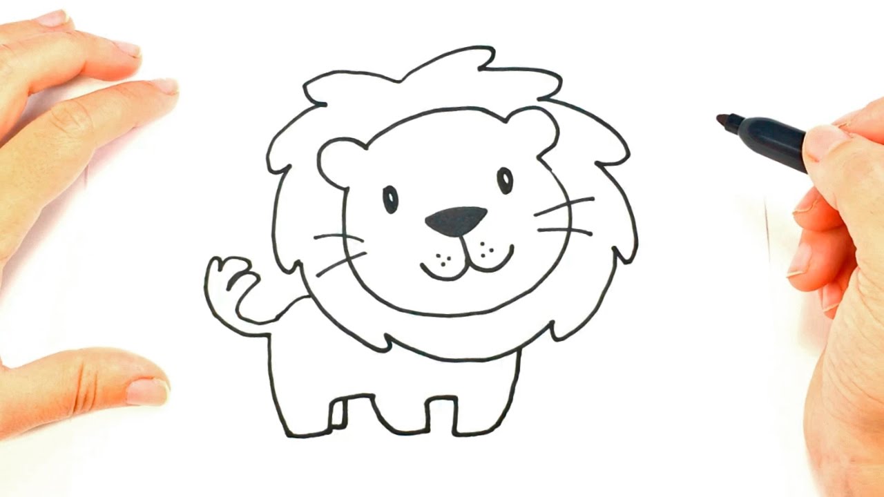 Top 70+ imagen dibujos de leones faciles para niños