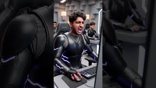 the team wears haptic feedback suits that deliver real-life shocks #headtracking #skeletontracking