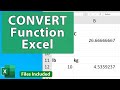 How to use the CONVERT Function in Excel