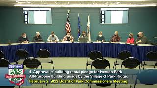 Board of Park Commissioners Meeting - February 2, 2022