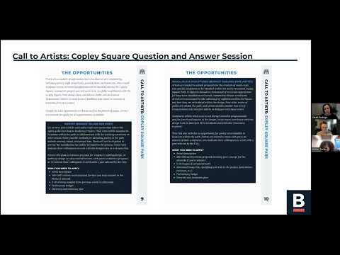 Copley Square Call to Artists: Info Session #1