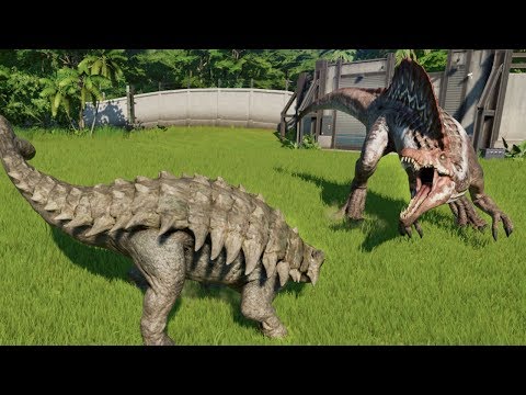 ANKYLOSAURUS MAX Vs ALL CARNIVORE DINOSAURS Jurassic World Evolution