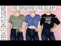 DIY T-Shirt Cutting | Easy Alterations Part 2 | 3 Tutorials | No Sewing or Glue