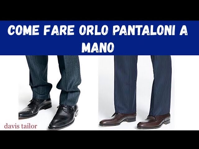 COME FARE L'ORLO ai PANTALONI A MANO/ Accorciare un Pantalone - YouTube
