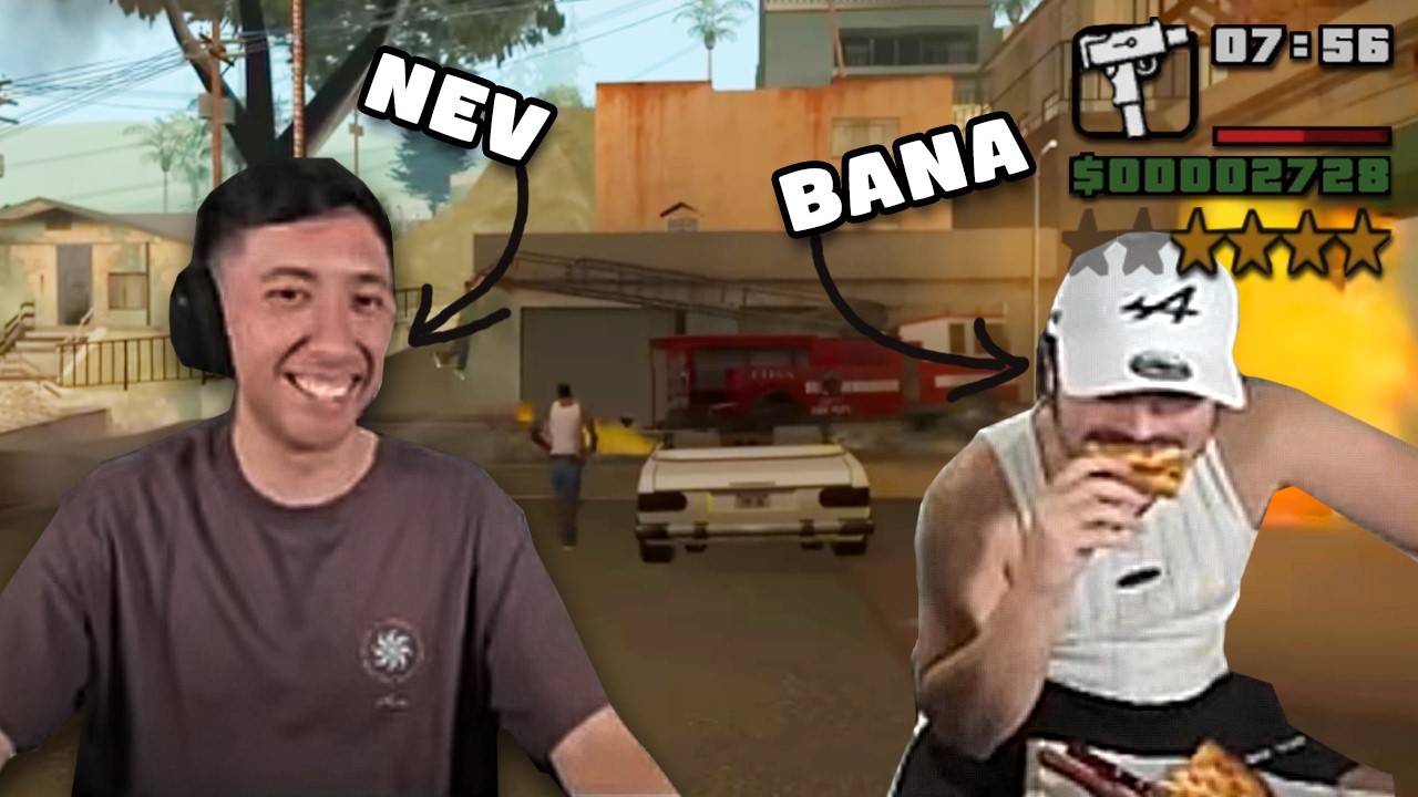 TERMINÉ EL GTA CON BANANIROU DE COACH 😲🔥