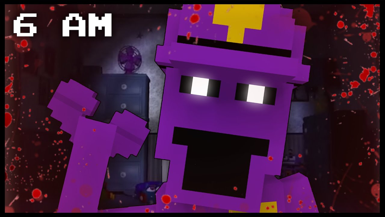 Five Nights At Freddy S 4 Purple Guy 6 Am Minecraft Roleplay
