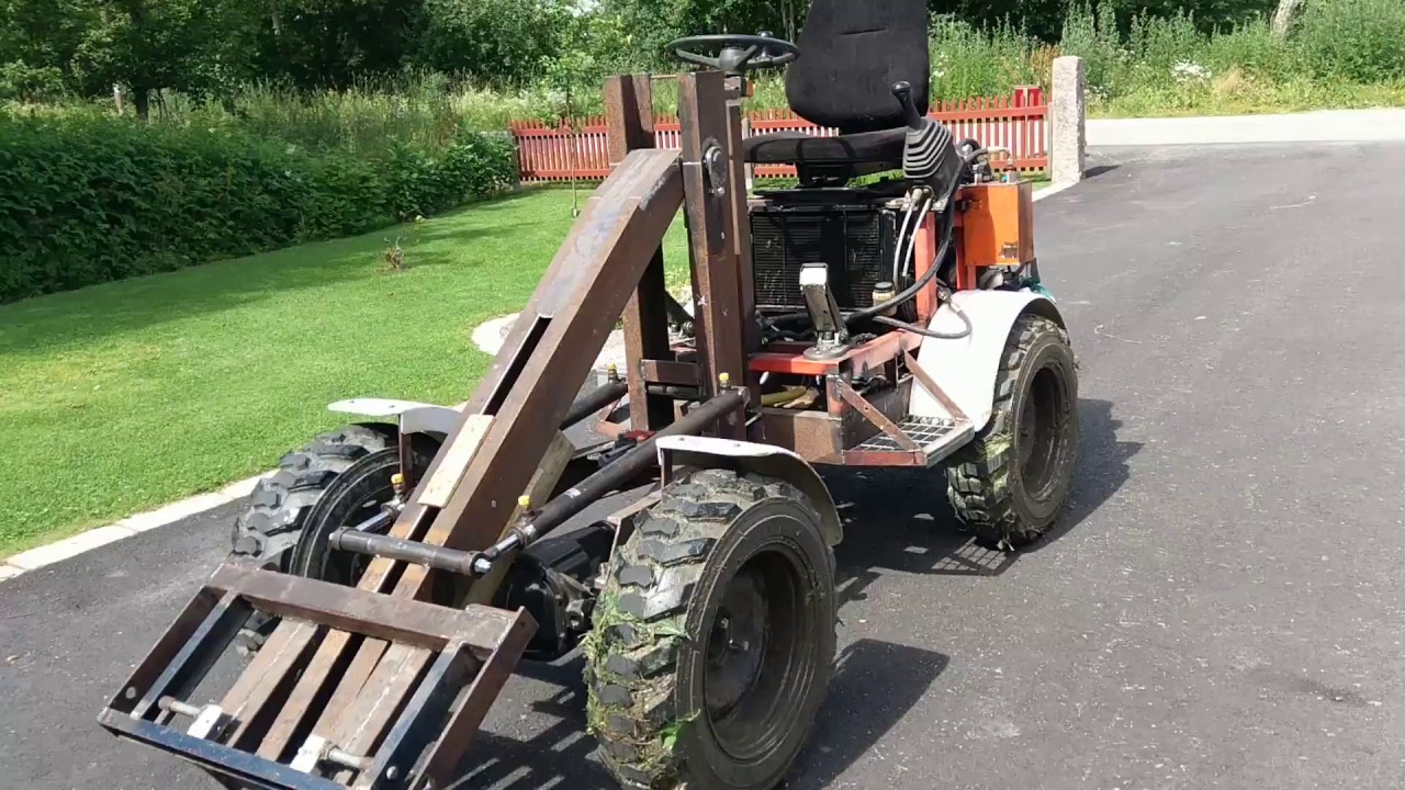 homemade mini loader. hembyggd minilastare. YouTube