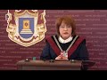 Președintele Curții Constituționale a Republicii Moldova, Domnica Manole, briefing de presă