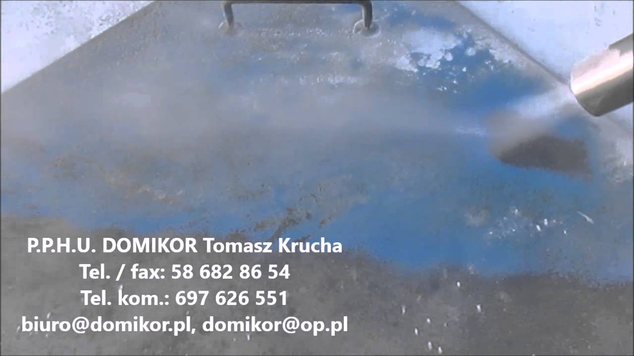 Sodowanie lakieru z elementu metalowego  Domikor BLASTSODA AN200