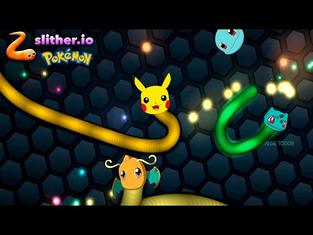 Slither io pikachu pokemon Bulbasauro Squirtle e charmander jogo da cobra  snake gigante totoykids 