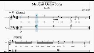 MrBeast Outro Theme Sheet music for Piano (Solo)