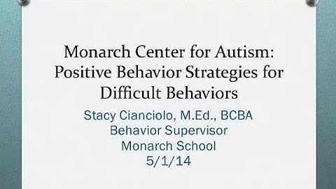 Positive Parenting Strategies for Difficult Behaviors exhibited by Children on the Autism Spectrum