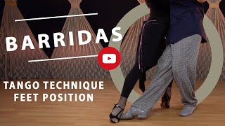 Tango step "BARRIDA"  |  How to position your feet