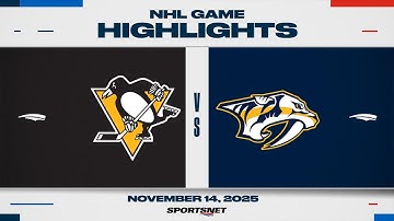 NHL Highlights | Penguins vs. Predators - November 14, 2025