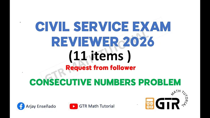 Civil Service Exam Reviewer 2026 - Consecutive Numbers
