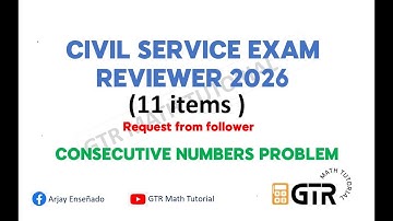 Civil Service Exam Reviewer 2026 - Consecutive Numbers