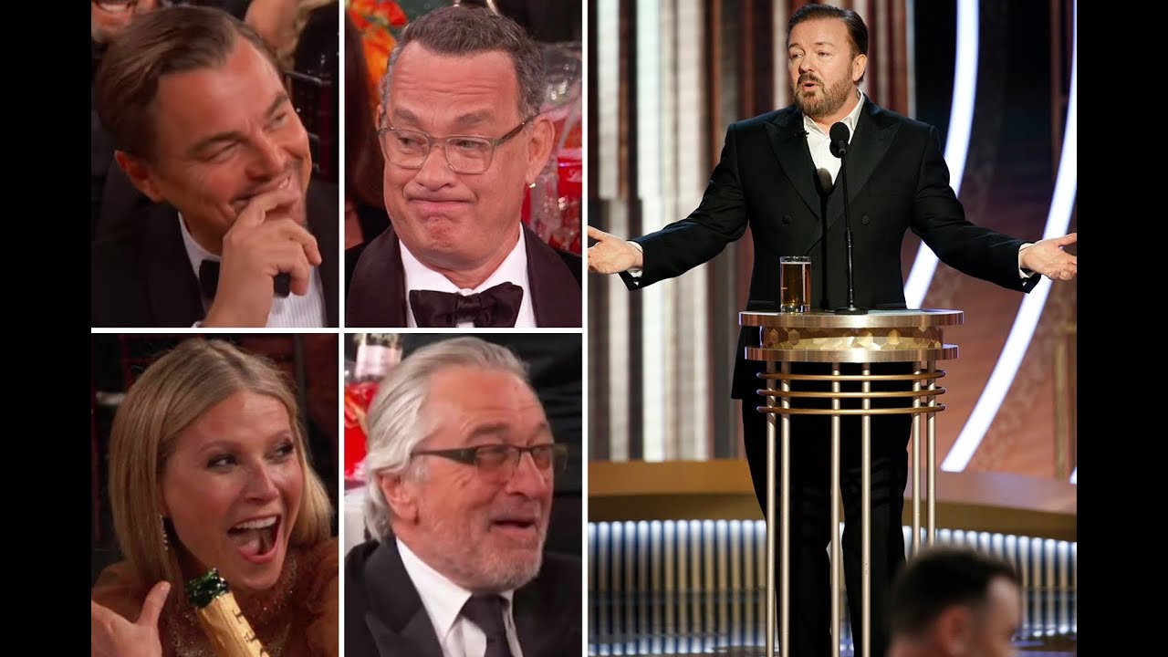 Every Ricky Gervais All Golden Globes 2009 to 2020 - FOR PEOPLE WHO