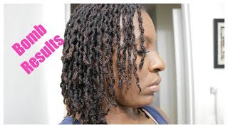 How To:  Two strand twist out on Locs/Re-twist Locs without clips or dryer