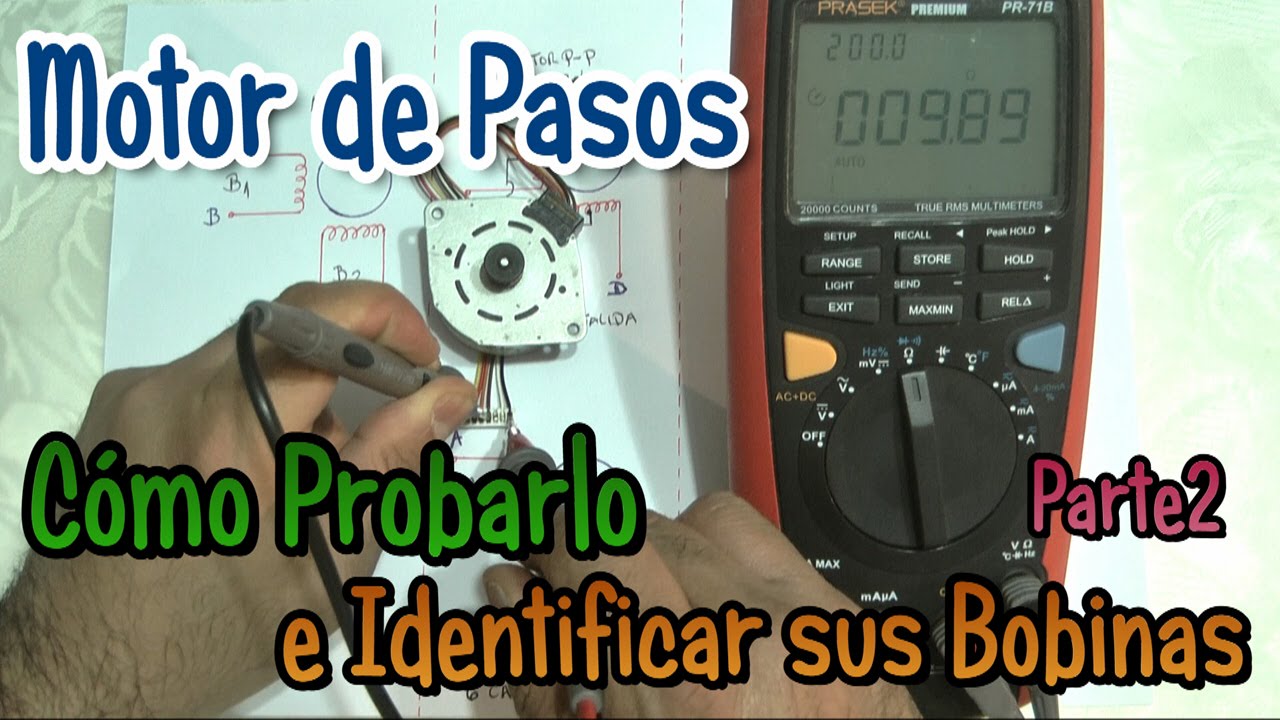 Motor Pasos - Stepper - Cómo Probarlo e sus Bobinas - Parte2 - YouTube