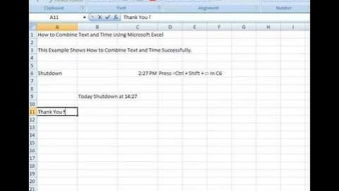 00015 - How To Combine Text And Time Using Microsoft Excel