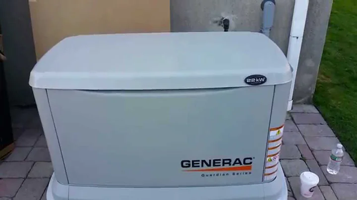Generac 22kw air-cooled generator running