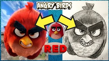 How to Draw Red 😍 from The Angry Birds Movie 😎🥹#red #drawing #howto #angrybirds