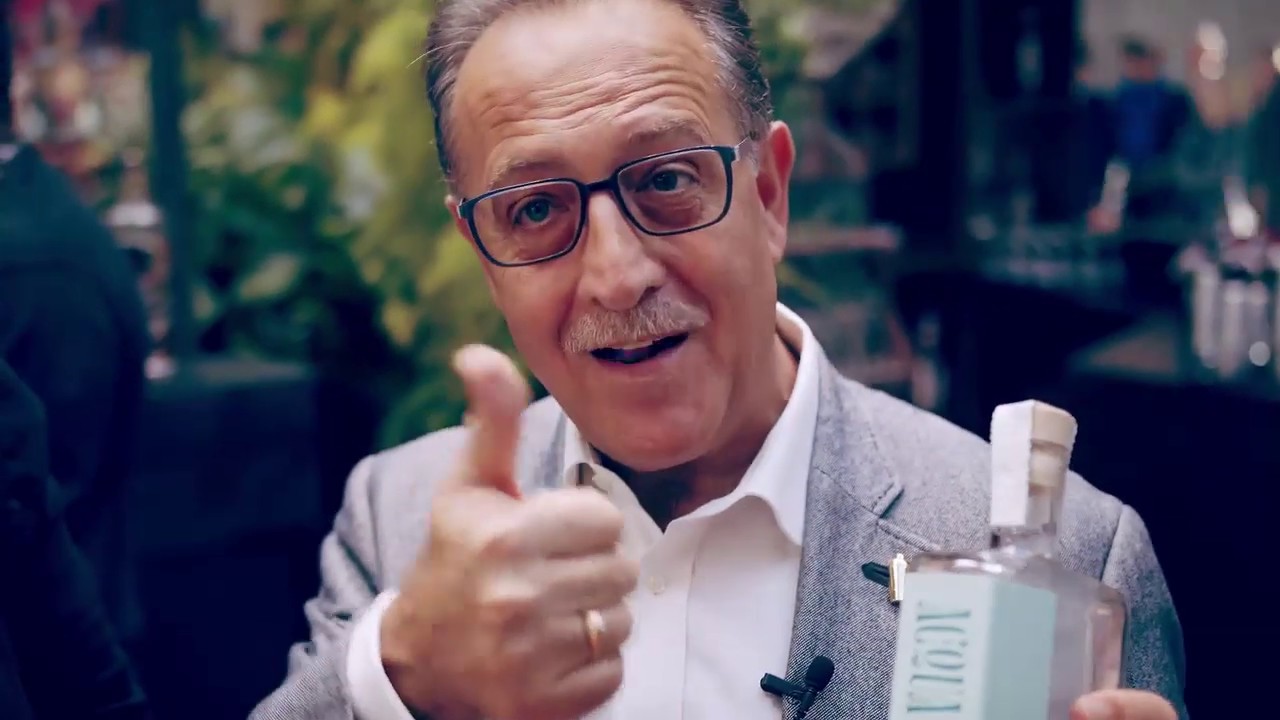 Maestro Salvatore Calabrese is explaining his new ACQUA BIANCA Liqueur at Bar Convent Berlin 2019