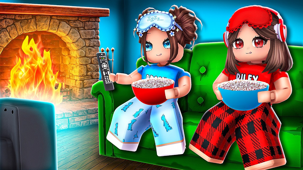Brook & Riley Have A COZY SLEEPOVER.. (Brookhaven) - YouTube