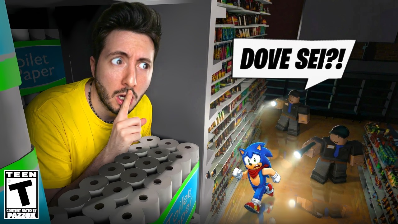 QUANTO TEMPO RIESCO A STARE NASCOSTO NEL SUPERMERCATO DI NOTTE SU ROBLOX?! 😱