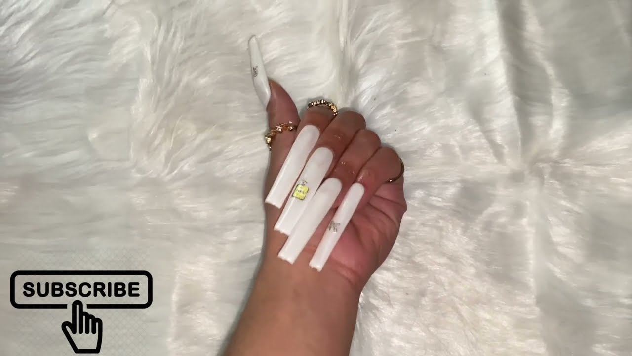 Let’s Try on My 3XL White w/ Nail Stickers Press on Nails | 