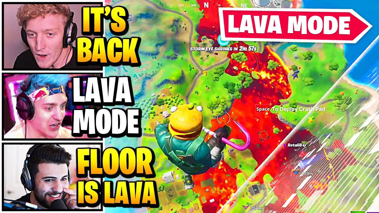 Streamers Play Lava Mode In Chapter 2 Floor Is Lava Fortnite Daily Funny Moments Ep 570 Youtube