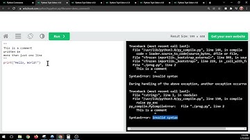 W3schools Python   Python Comments
