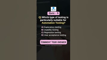 Quiz 5 || Automation Testing Quick Quiz || Automation Testing Training
