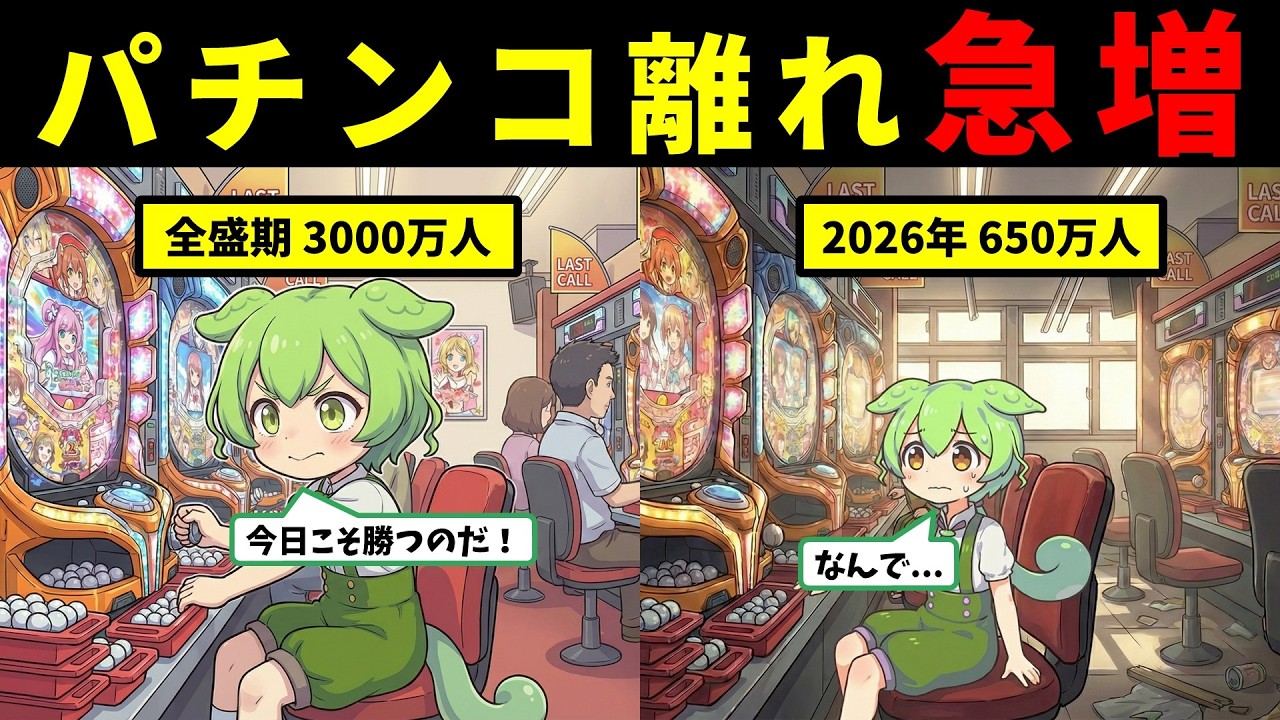 【相次ぐ閉店】なぜパチンコ離れがおきたのか？〜聖地の終焉と、消えた居場所〜【ずんだもん＆ゆっくり解説】