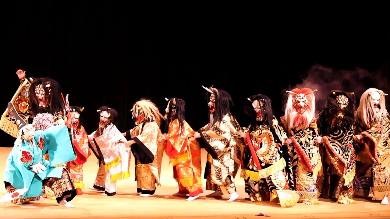 やまぐち山代白羽神楽【三鬼】山代白羽神楽保存会2024.2.18～やまぐち伝統芸能まつりin徳地文化ホール