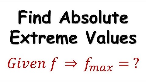4.1.1 Find Absolute Extreme Values (Maximum or Minimum)